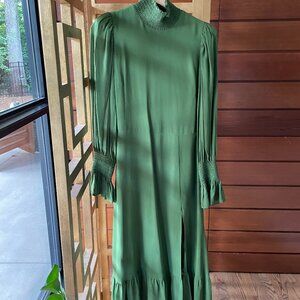 REFORMATION XS Green Maxi Dress
